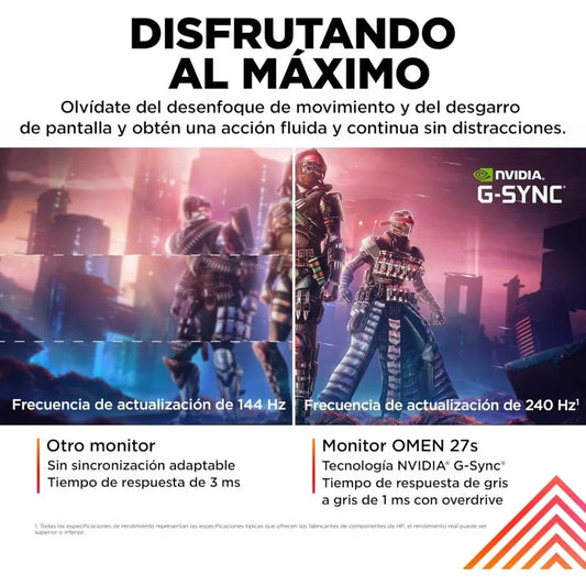 HP OMEN 27s 27" Edge LED IPS Full-HD 240Hz G-Sync