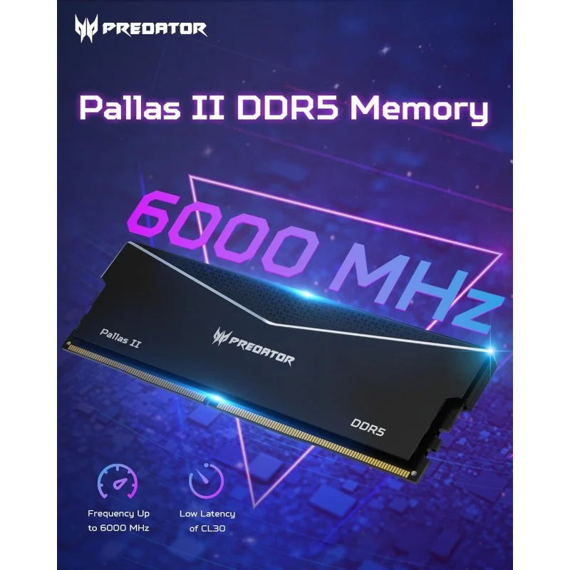 Acer Predator Pallas 2 DDR5 6000MHz 32GB 2x16GB-CL34 Intel XMP 3.0-AMD EXPO