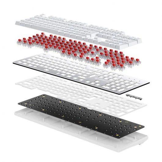 Newskill Serike V2 Teclado Mecánico Gaming RGB Blanco NewSwitch Red