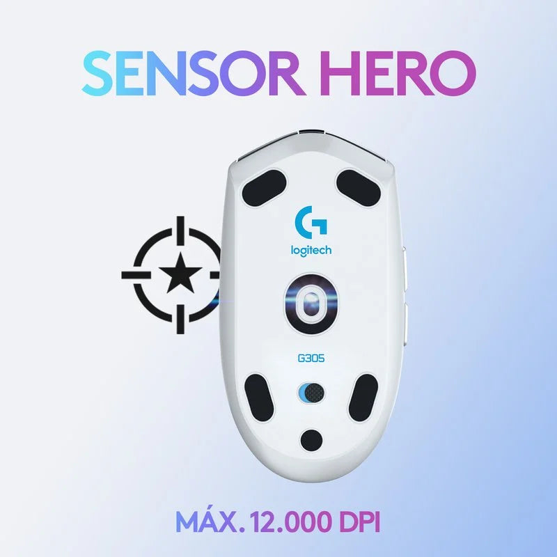 Logitech G305 LIGHTSPEED Ratón Inalámbrico Gaming Blanco
